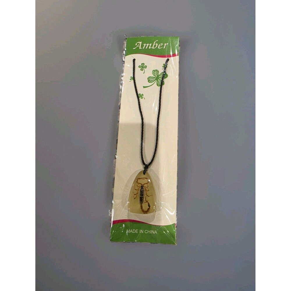 Real Scorpion In Resin Necklace Pendant Bug Insect New In Package